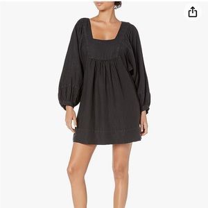 Joie Jade Mini Dress Black Linen Small